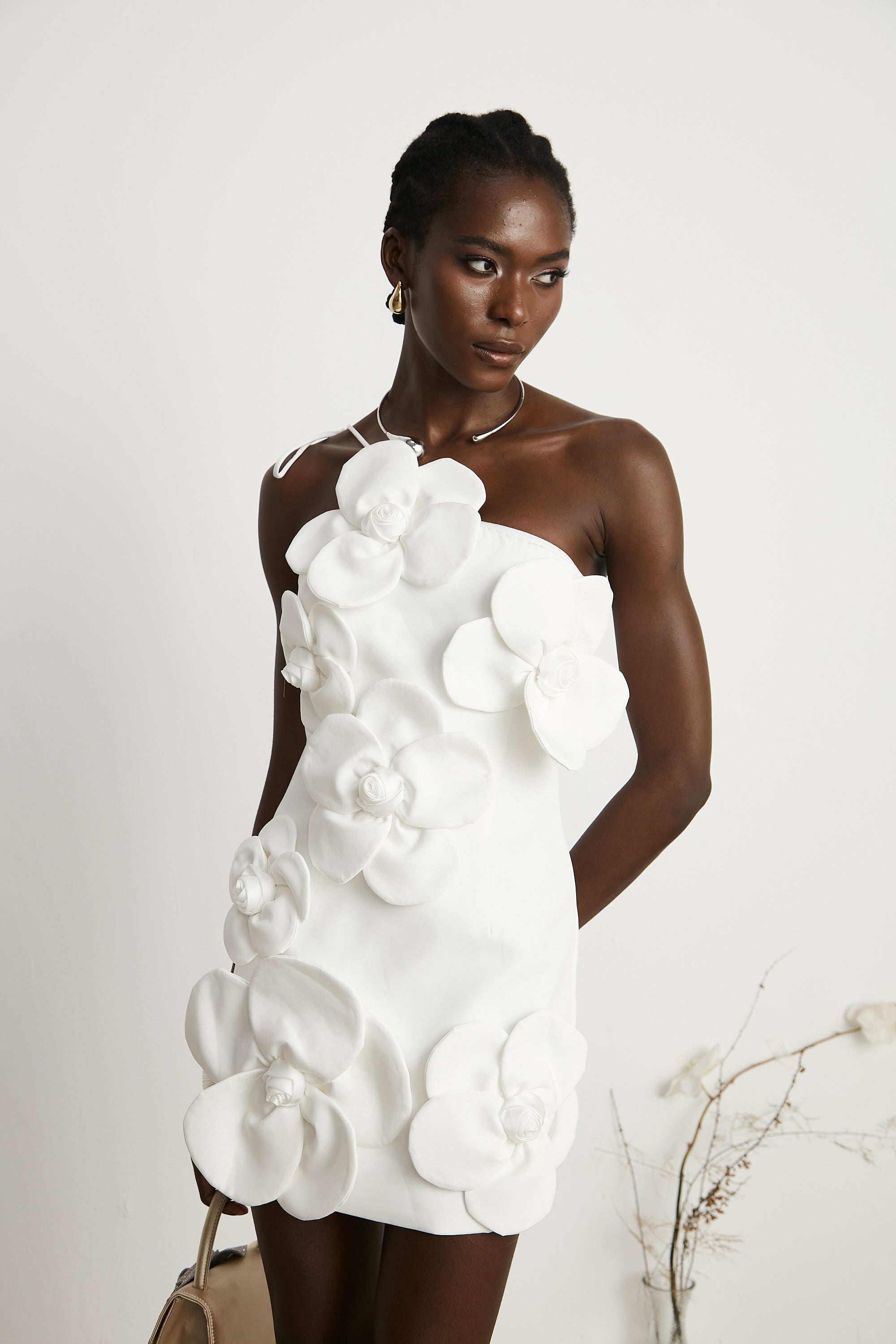 Fynara floral off-shoulder mini dress