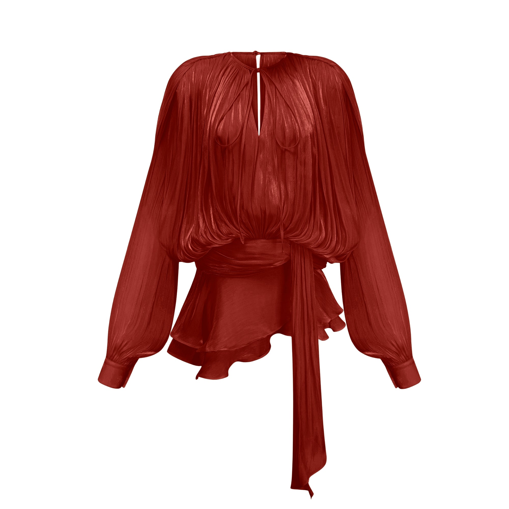 Nysara fully-pleated ruffled mini dress