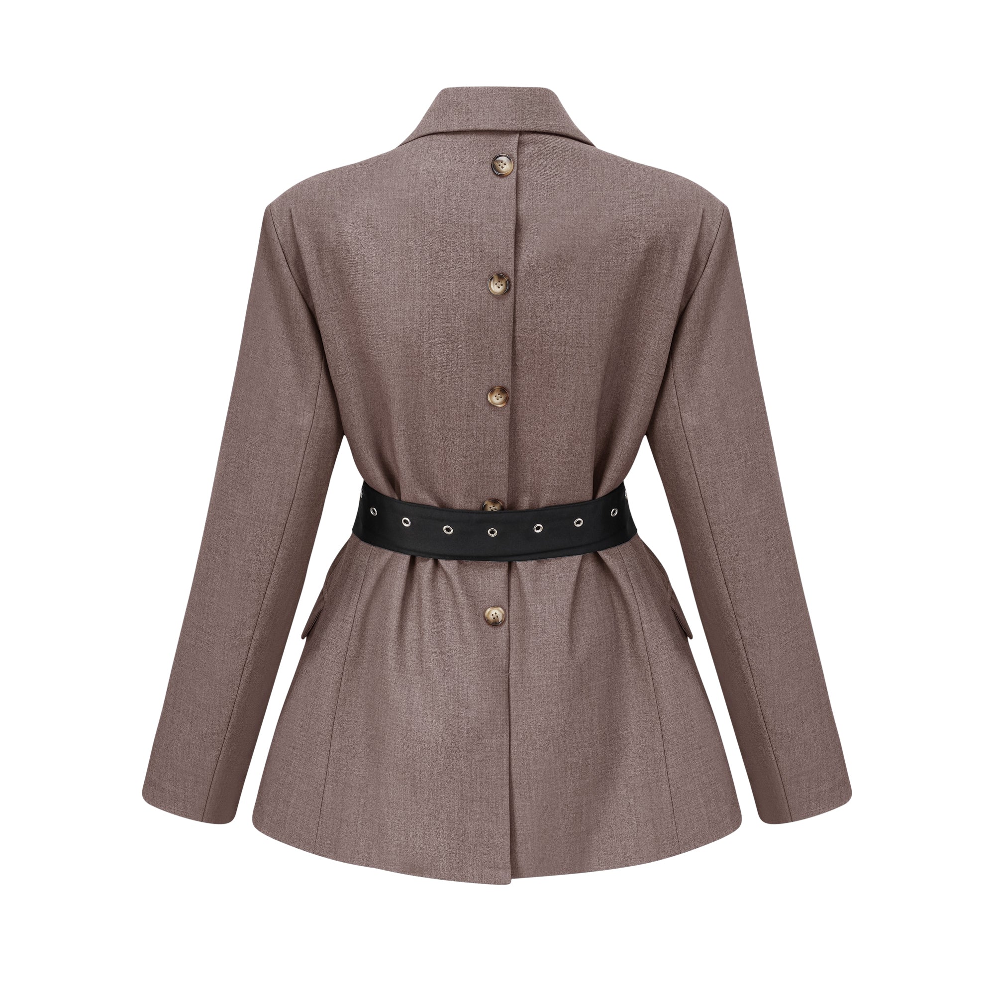 Jovara belted-waist blazer