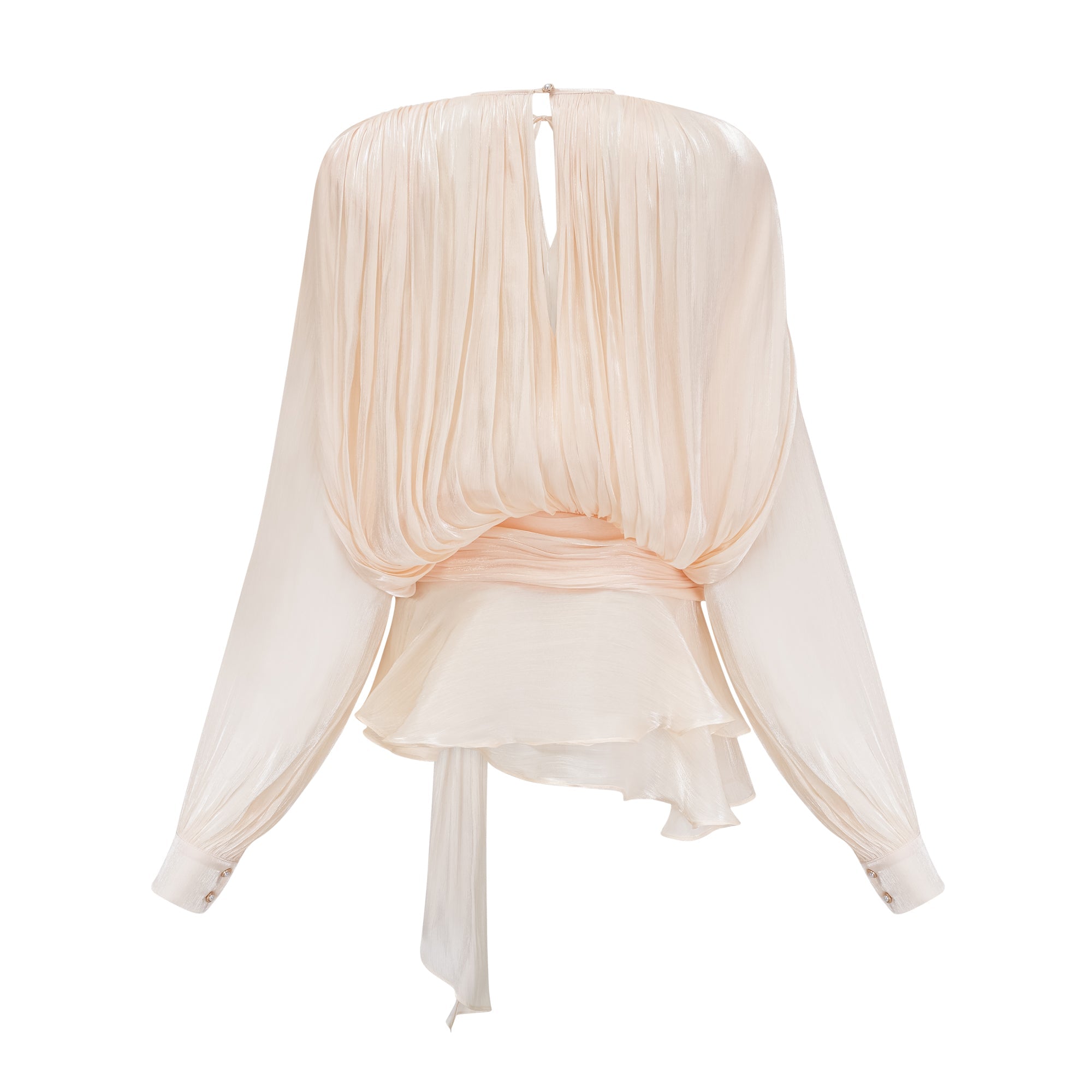 Quelara fully-pleated ruffled mini dress