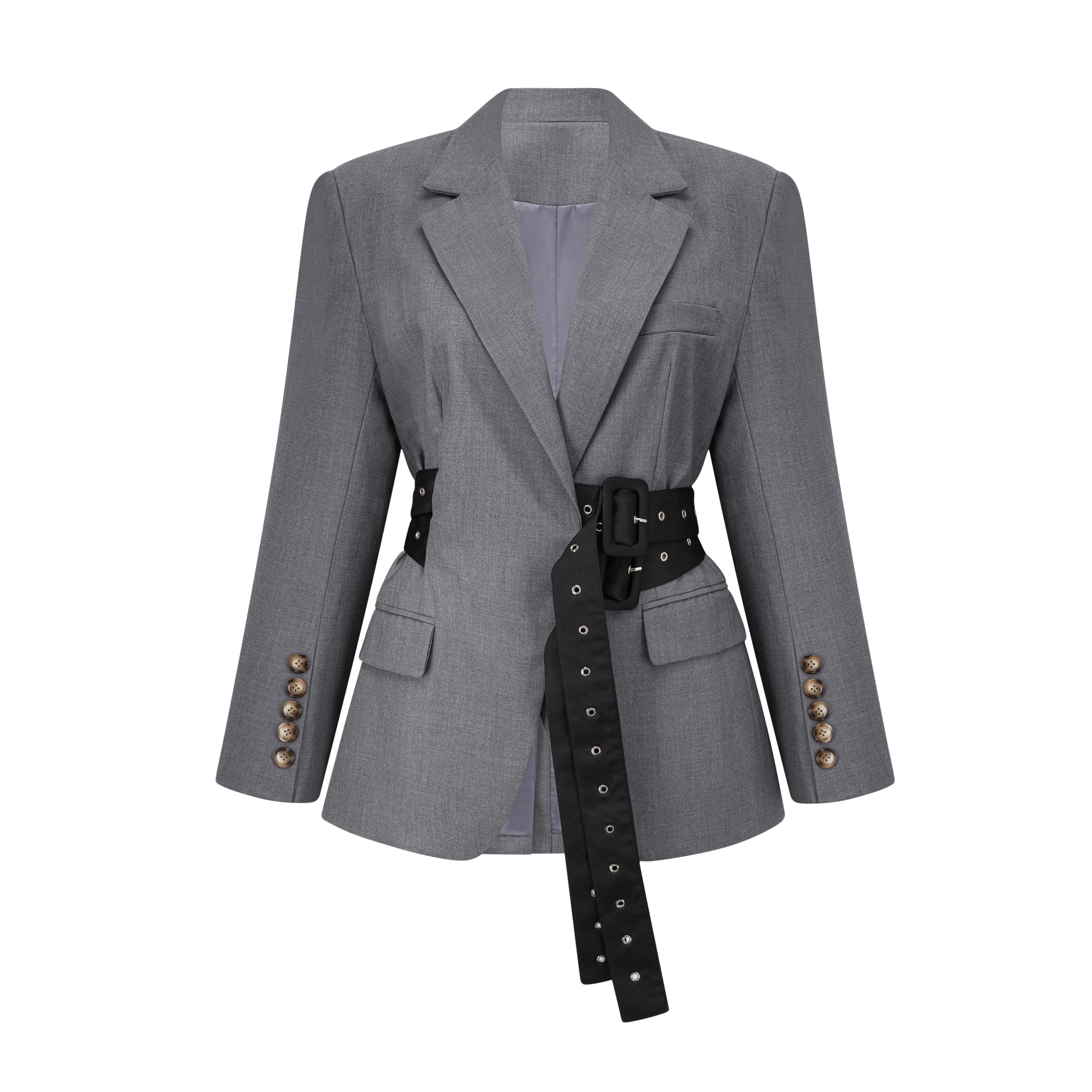 Jovara belted-waist blazer