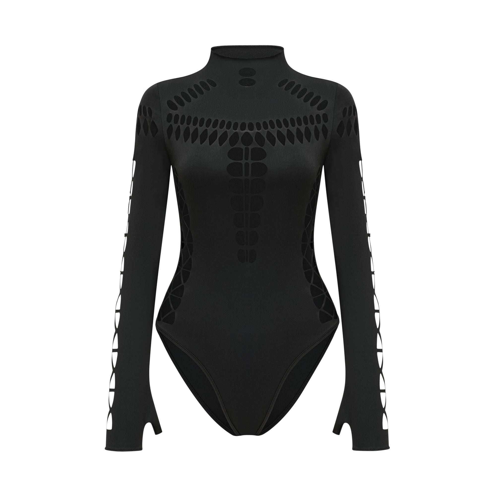 Dravielle long-sleeved cut-out bodysuit