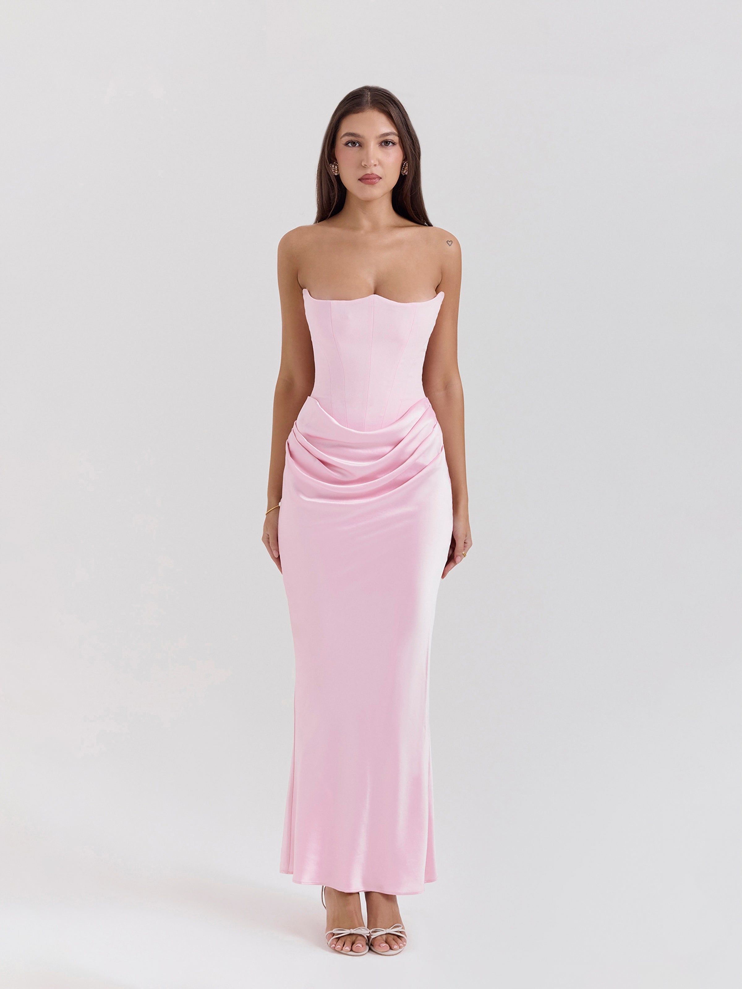 Vaelora maxi dress smoke