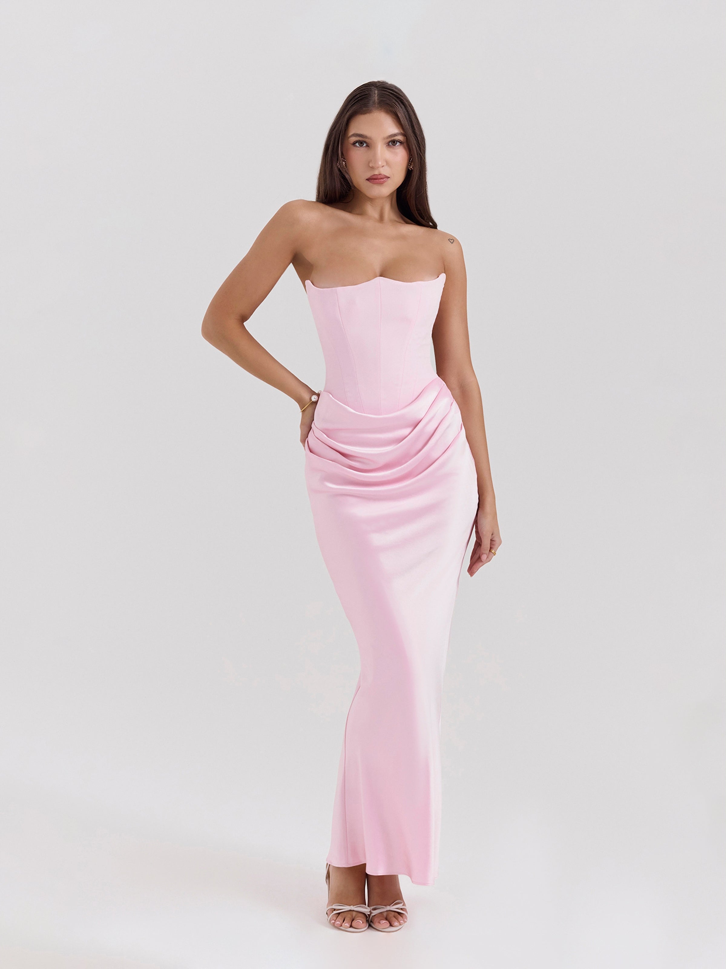 Vaelora maxi dress smoke
