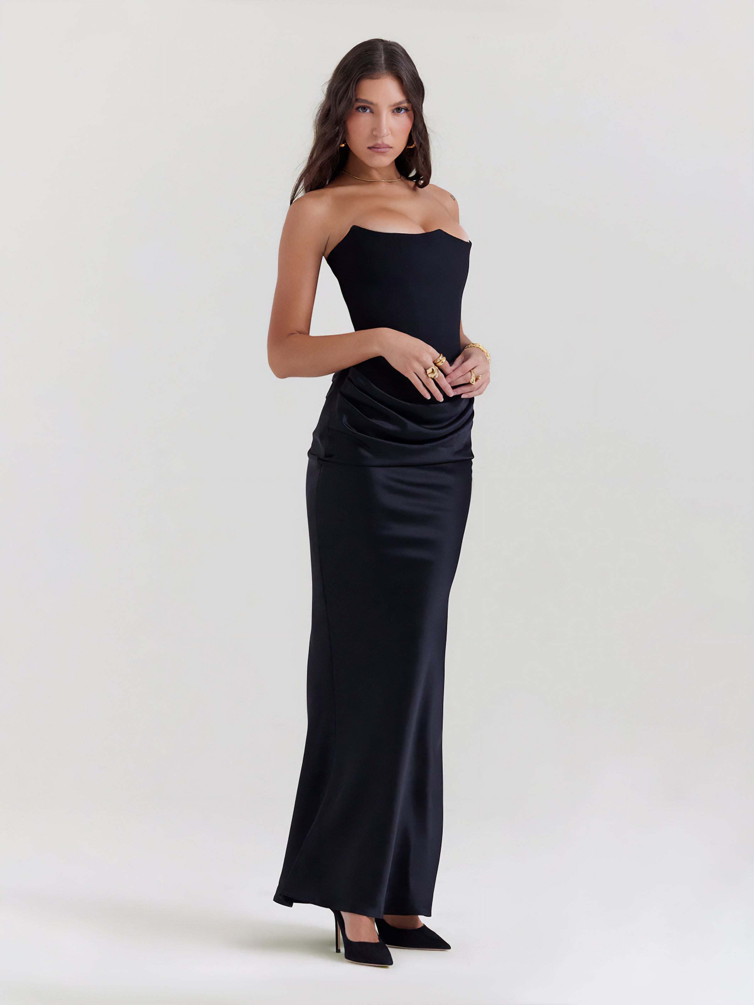 Vaelora maxi dress smoke