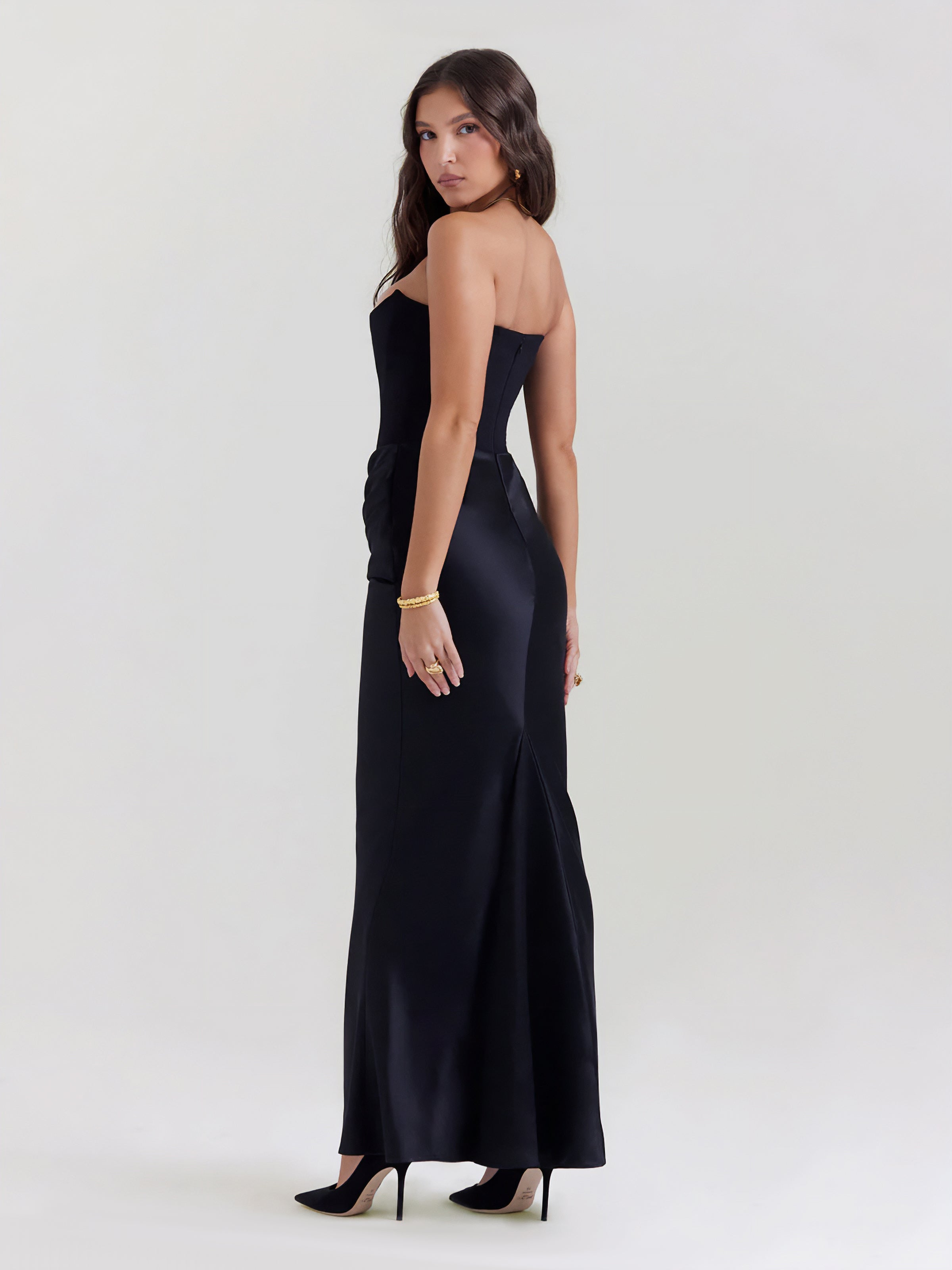 Vaelora maxi dress smoke