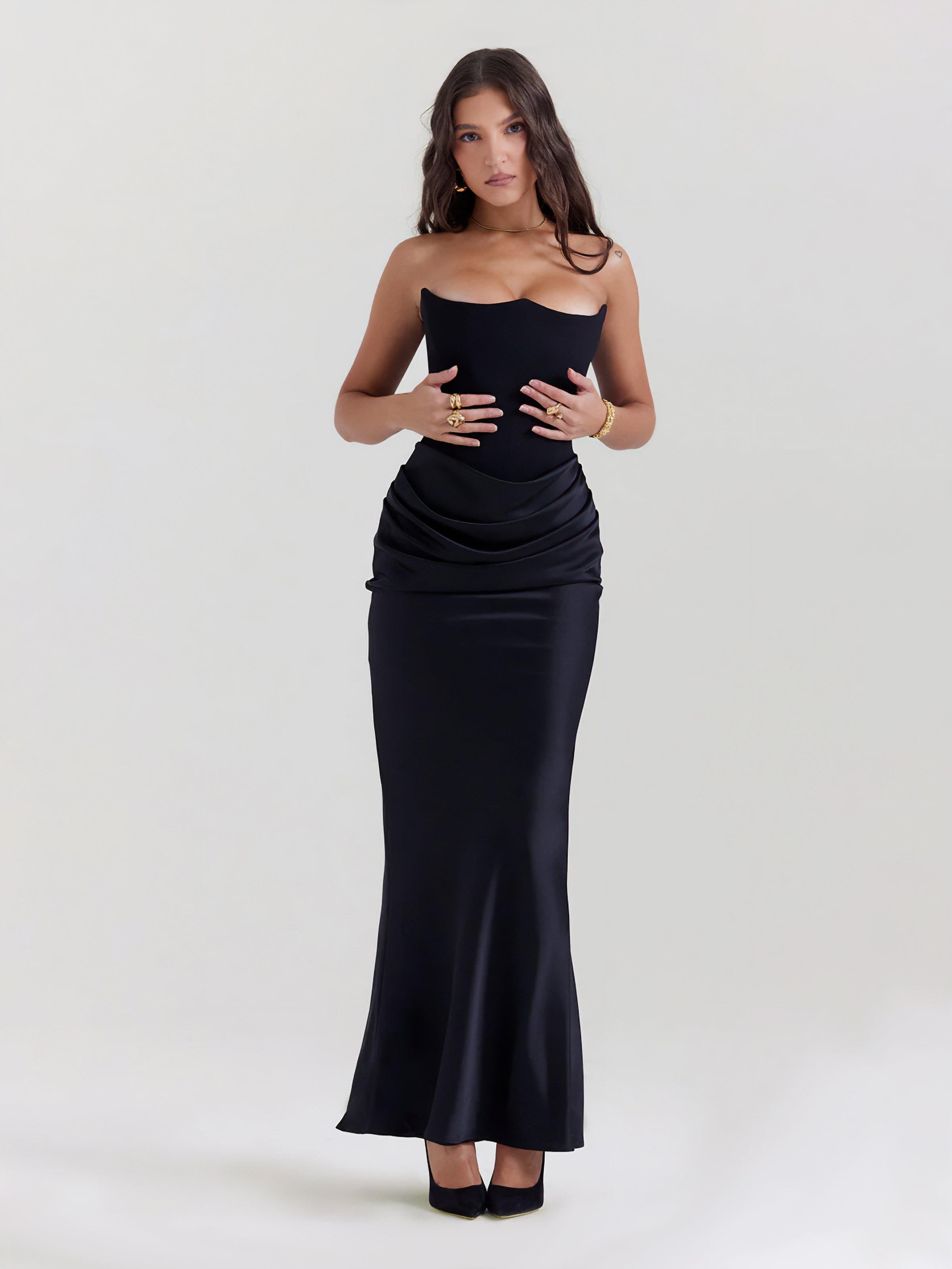 Vaelora maxi dress smoke