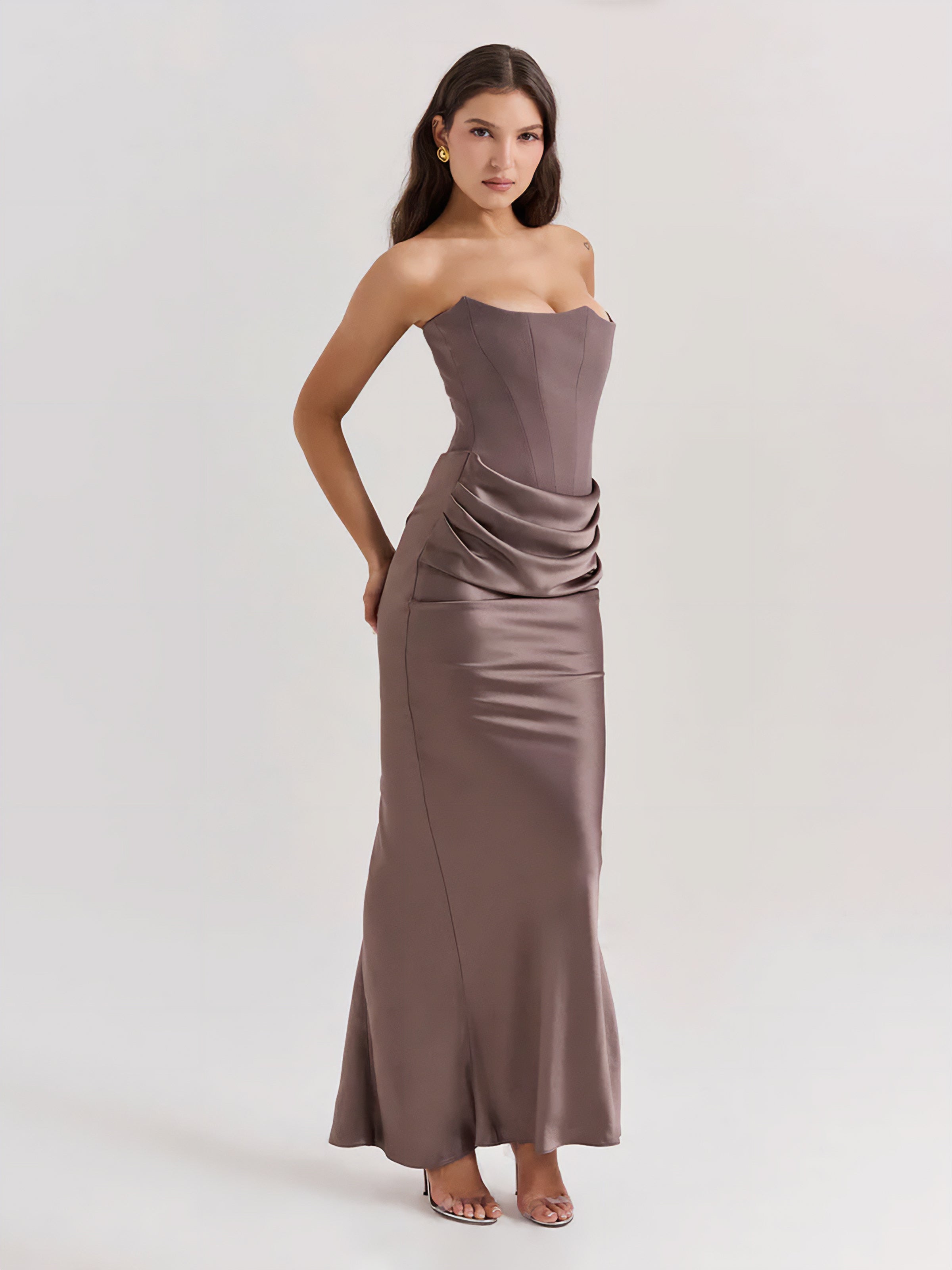 Vaelora maxi dress smoke