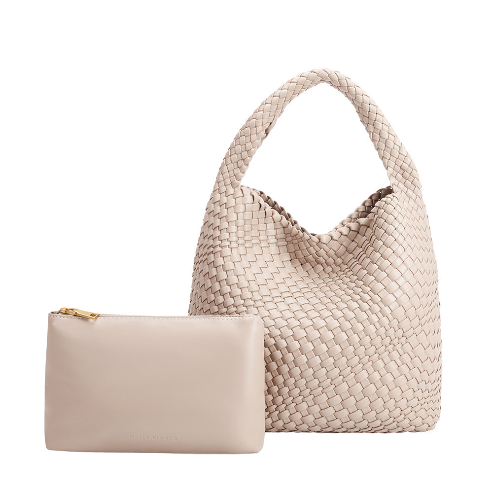 Aelthara ivory recycled vegan shoulder bag