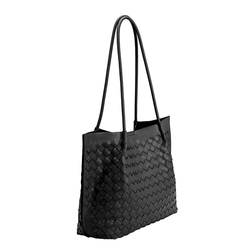 Voryndra black medium recycled vegan tote bag